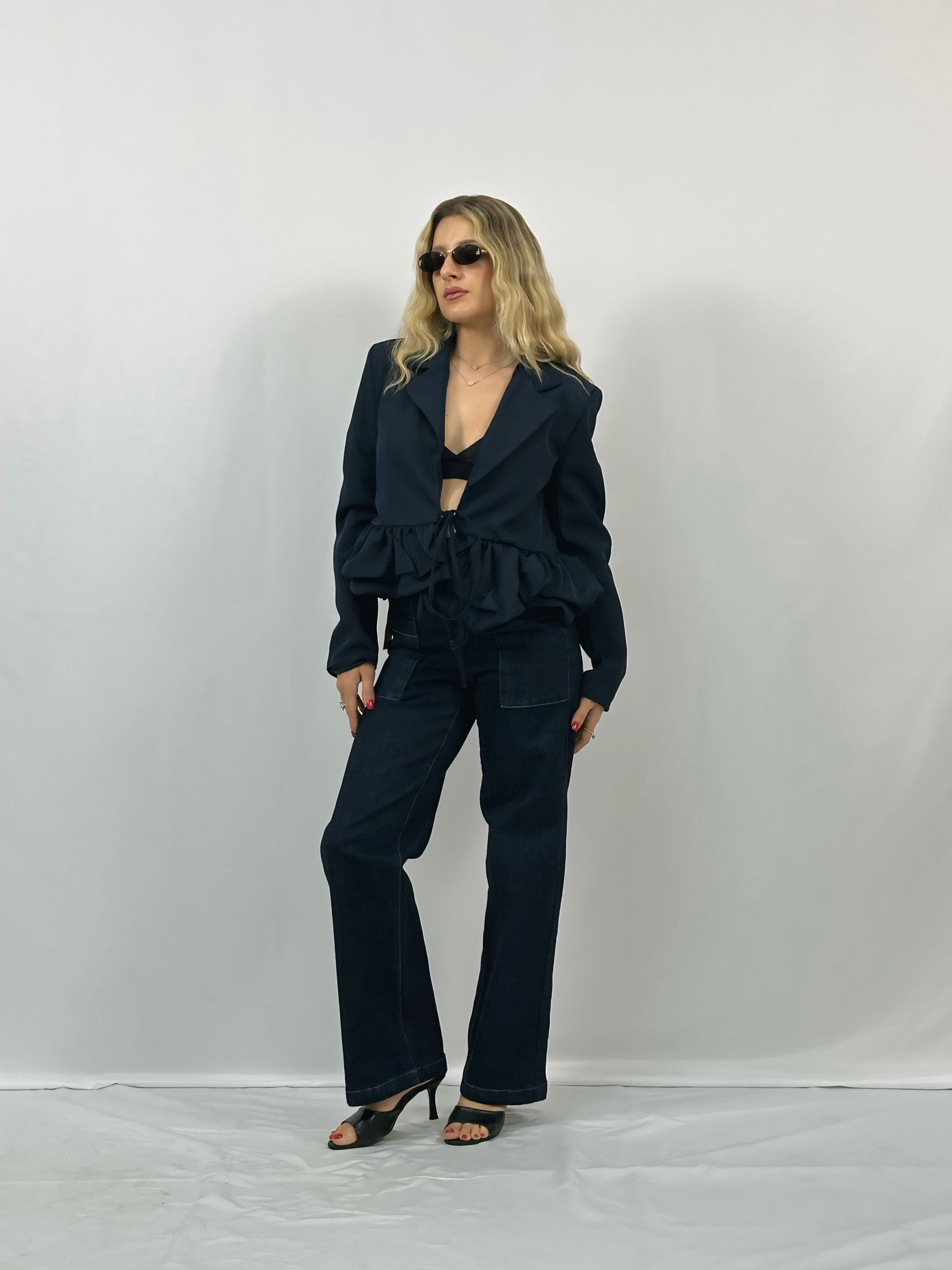 BLAZER CROP RUCHES