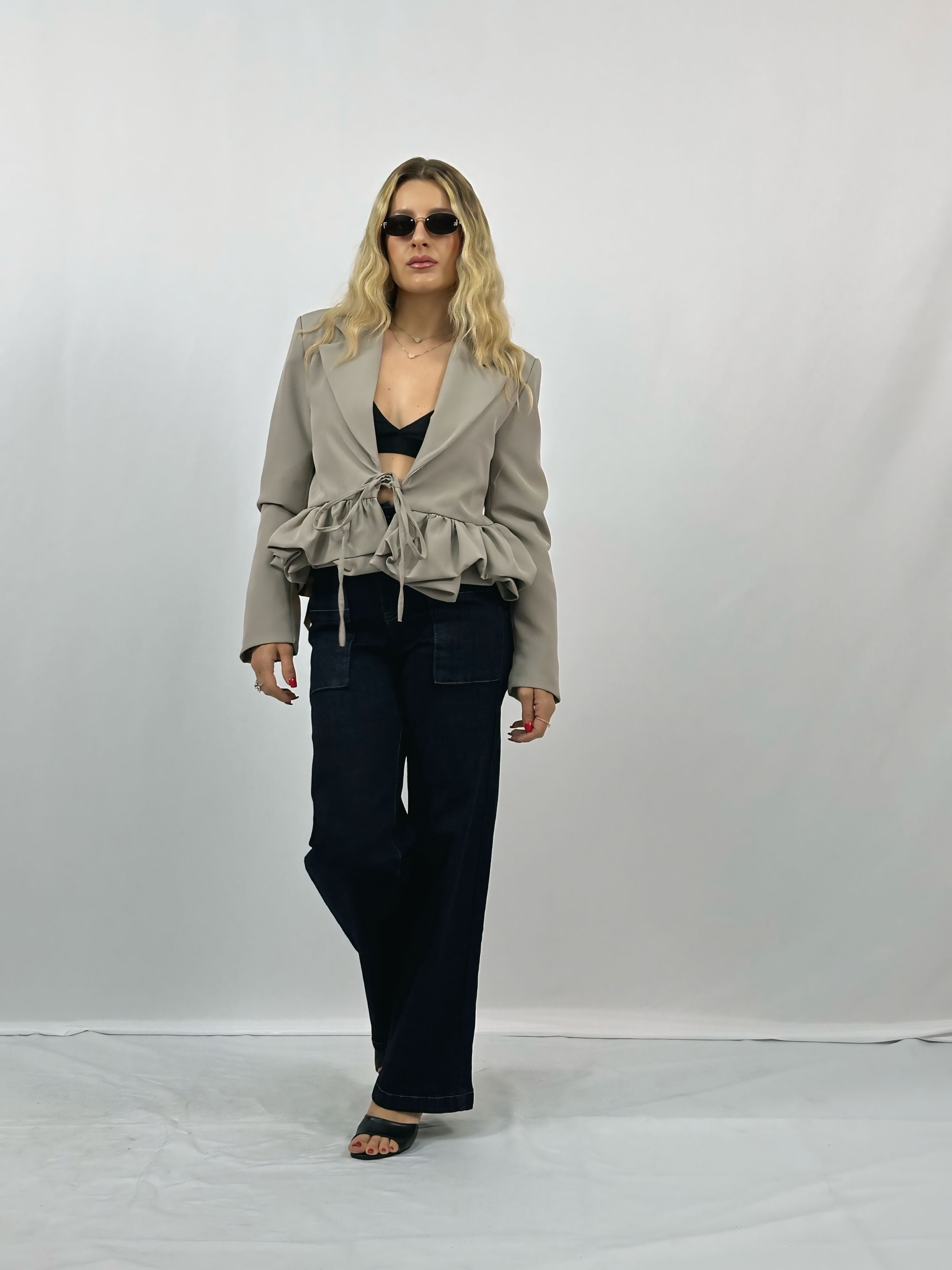 BLAZER CROP RUCHES