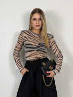 MAGLIA VELATA ZEBRATA