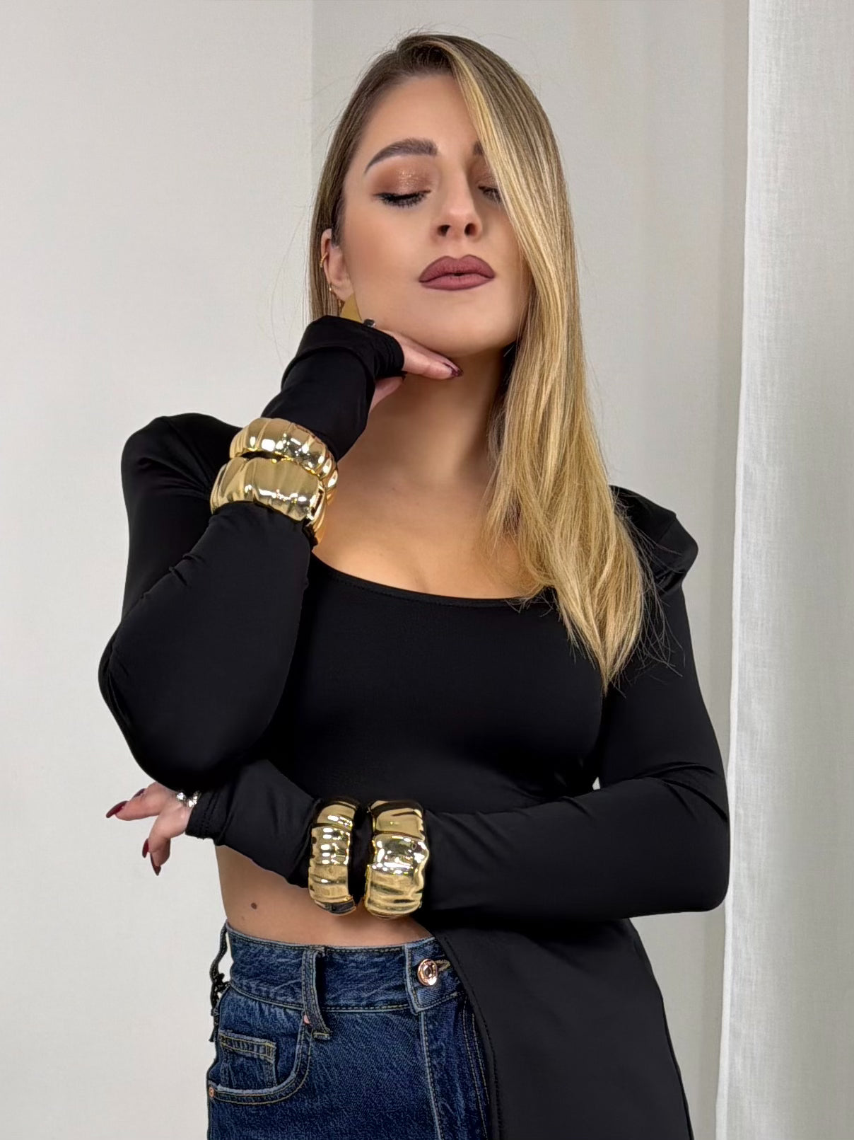 BRACCIALE FASCIA TONDO GOLD