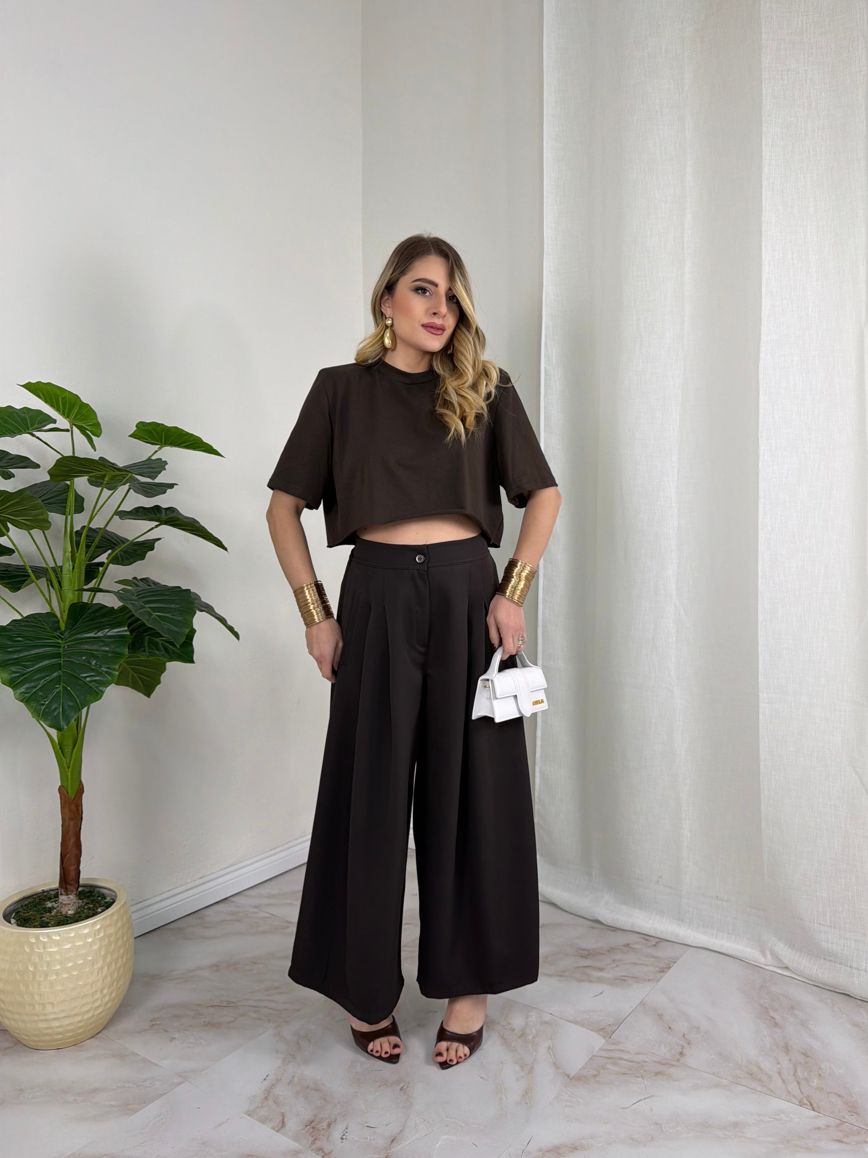 T-SHIRT CROP SPALLINA
