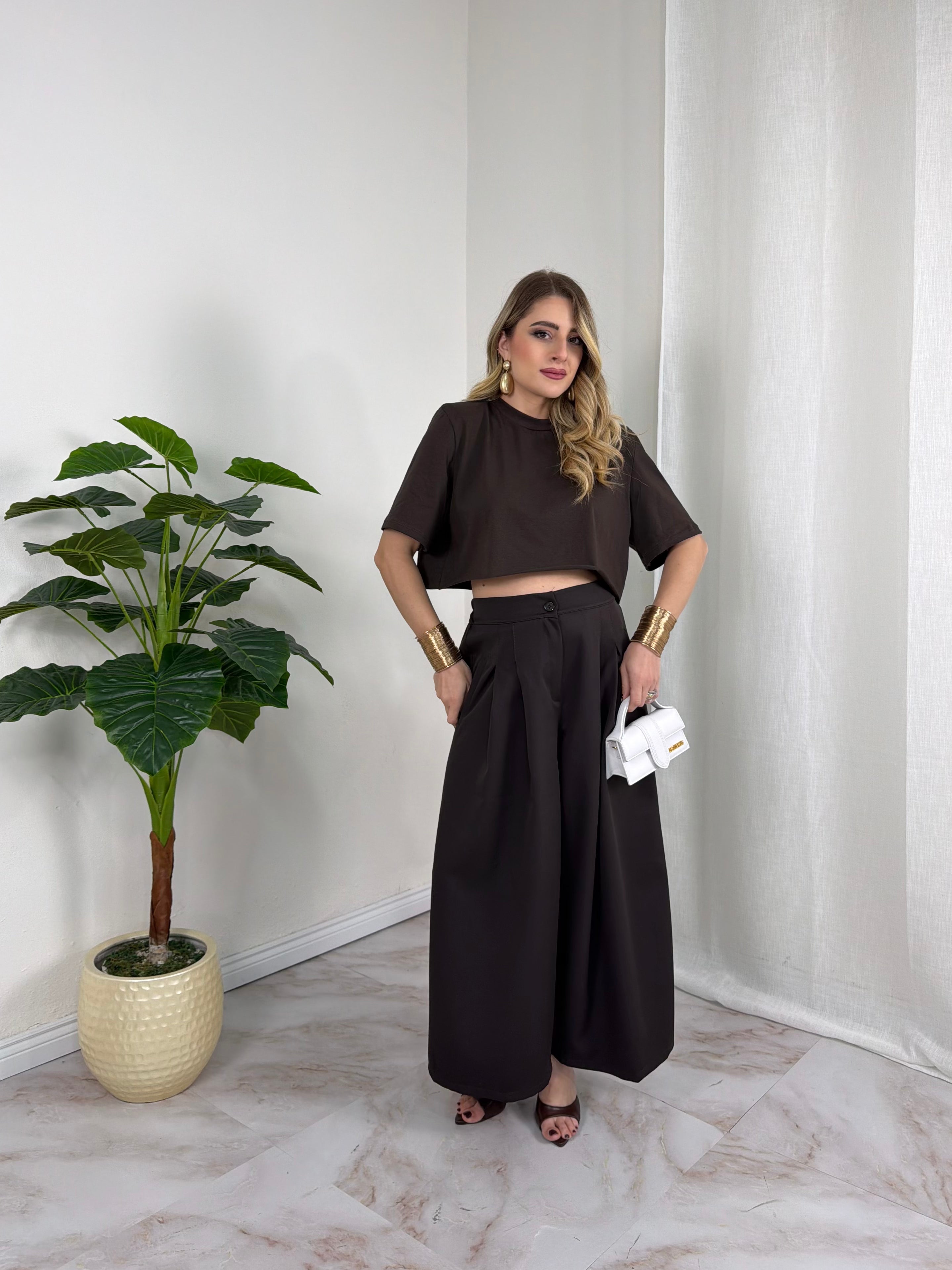 T-SHIRT CROP SPALLINA