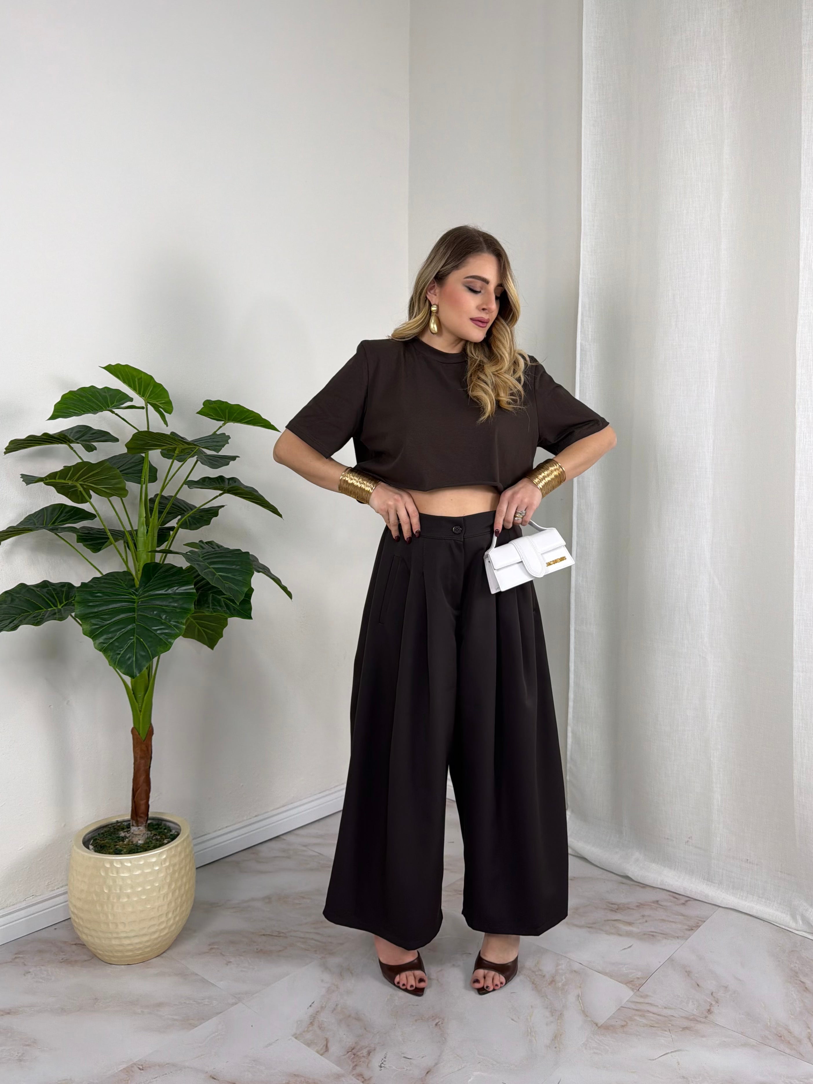T-SHIRT CROP SPALLINA