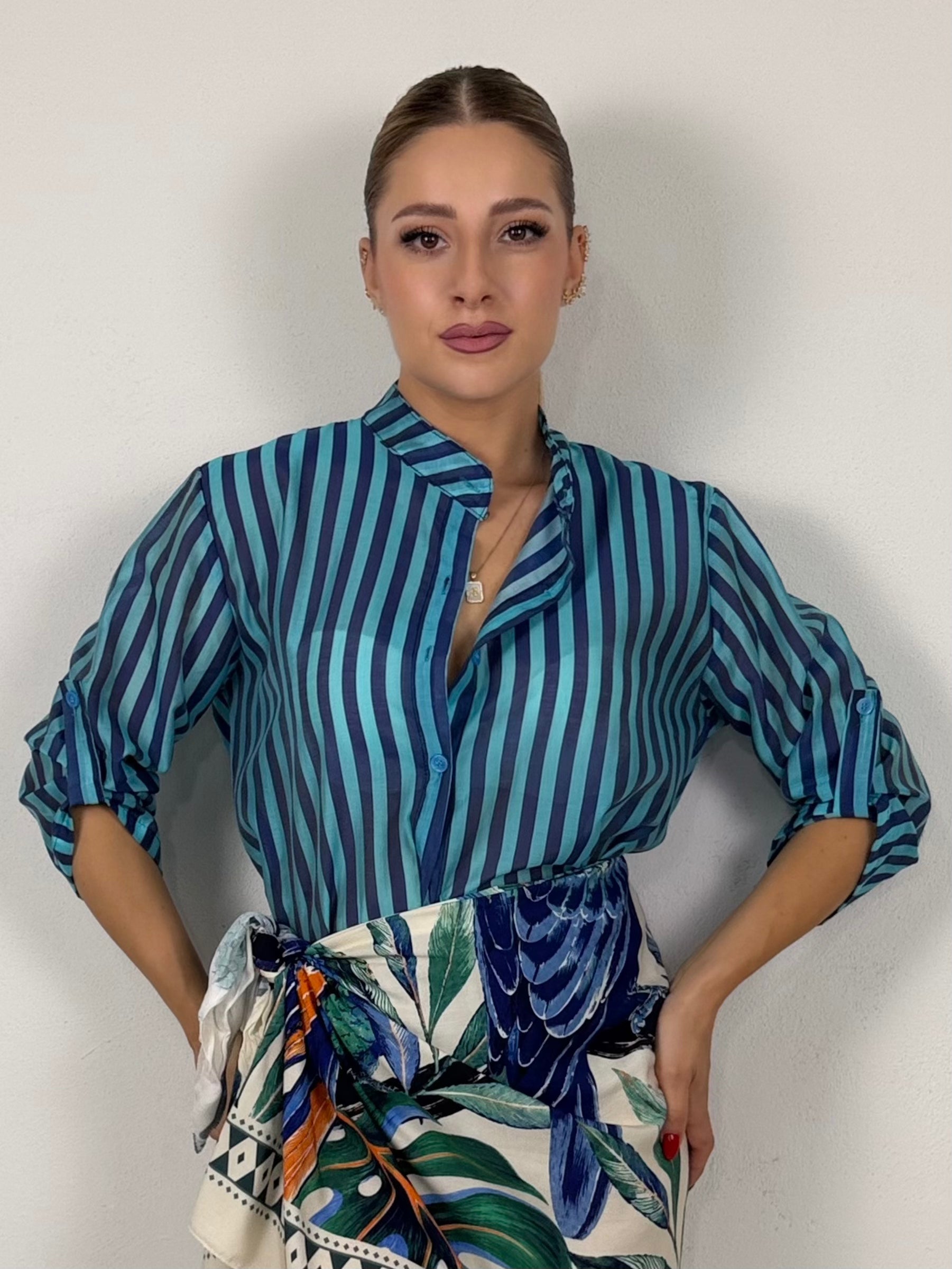 CAMICIA RIGHE SLIM