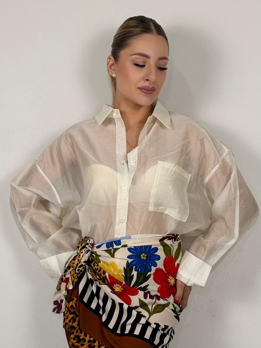 CAMICIA VELATA (6808)
