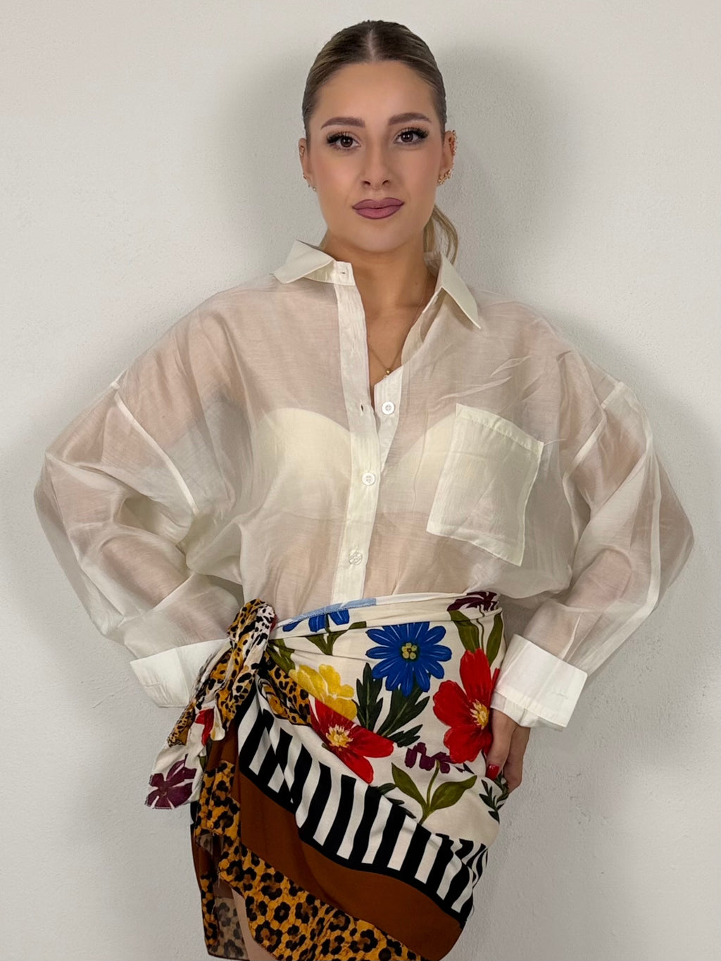 CAMICIA VELATA (6808)