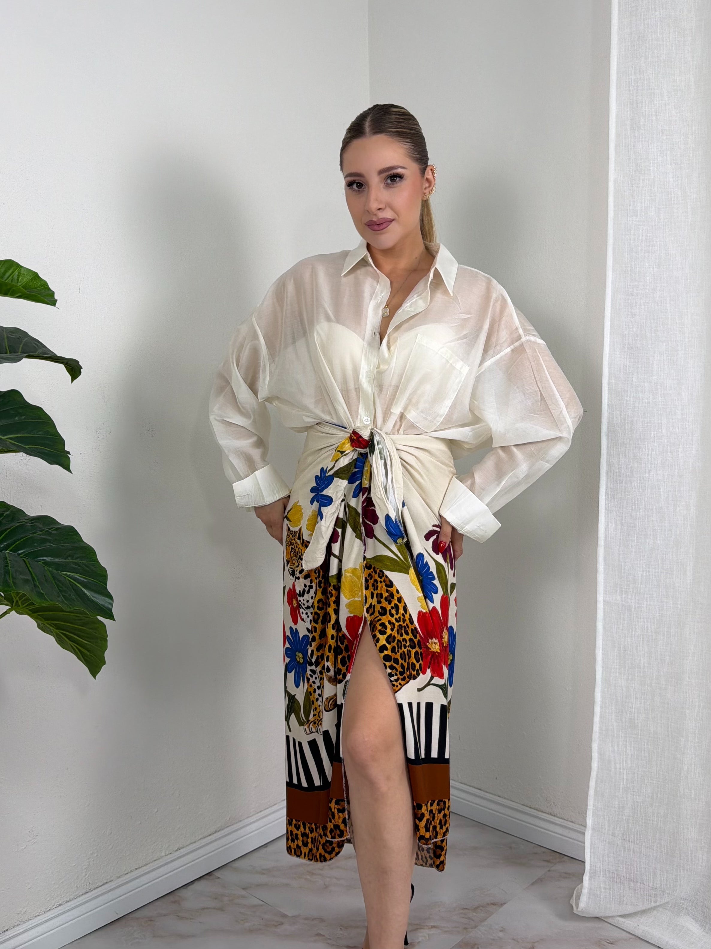 GONNA PAREO TIGER MIDI
