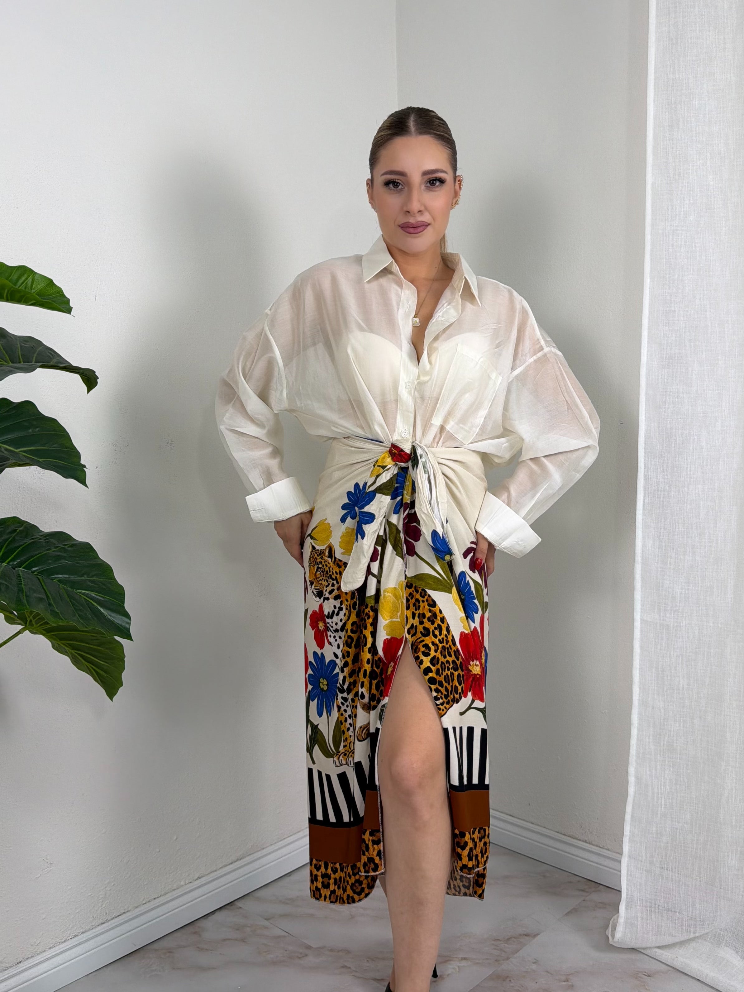 GONNA PAREO TIGER MIDI