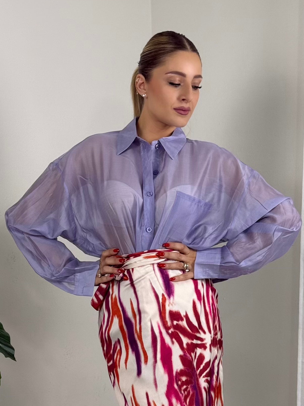 CAMICIA VELATA (6808)