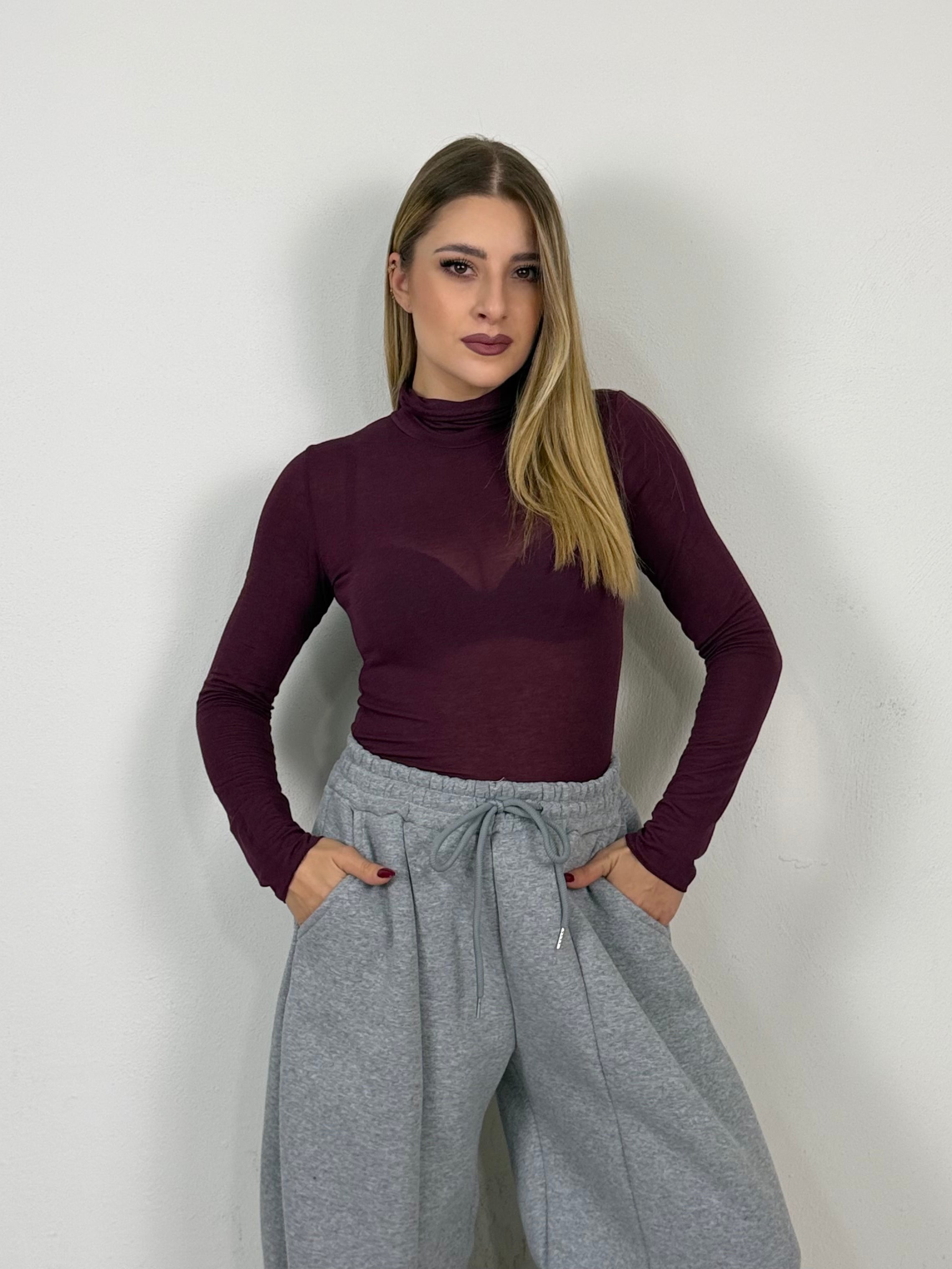 MAGLIA MISTO CASHMERE COLLO ALTO LORY