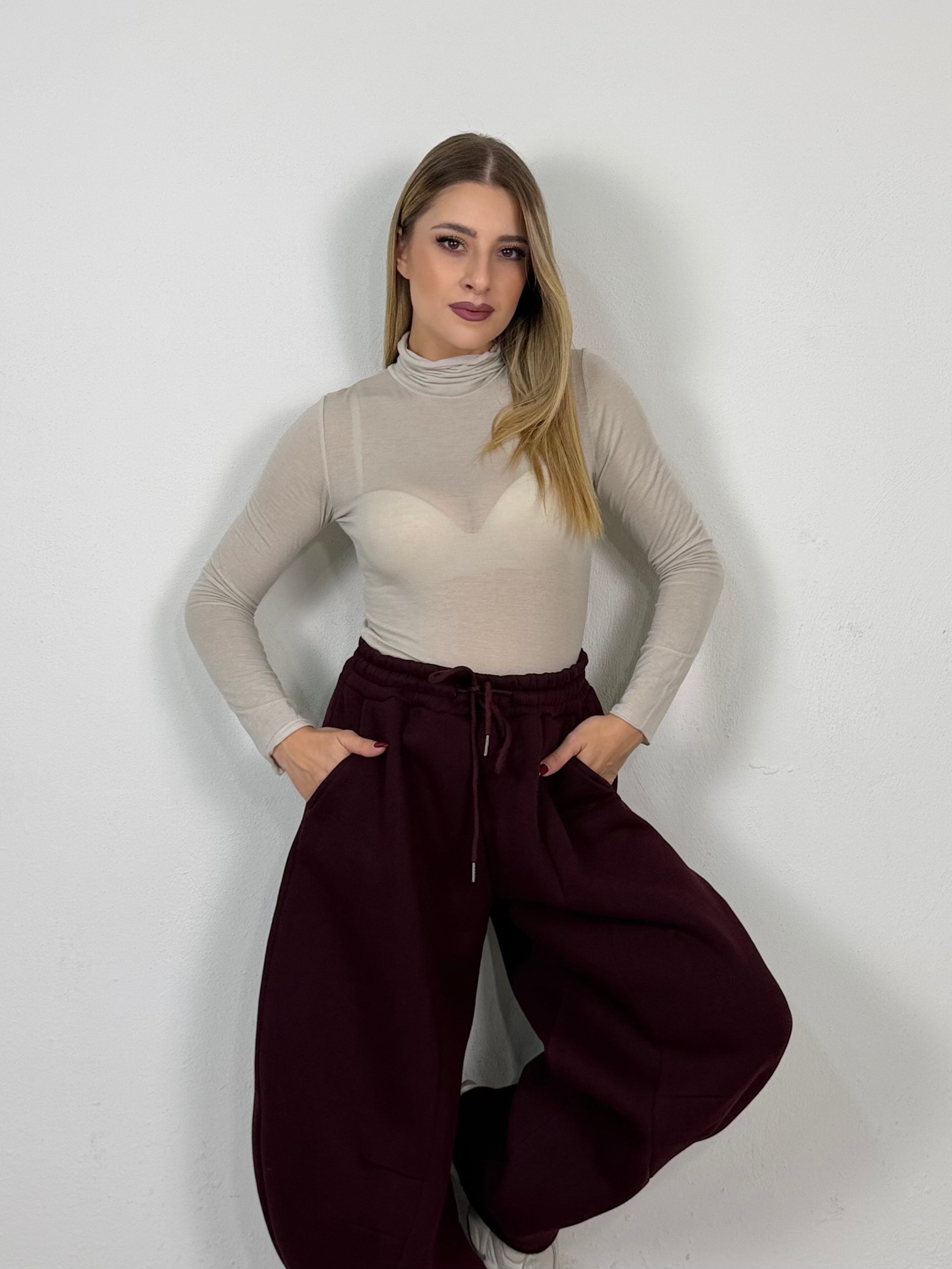 MAGLIA MISTO CASHMERE COLLO ALTO LORY