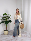 JEANS ZAMPA BORCHIE GOLD
