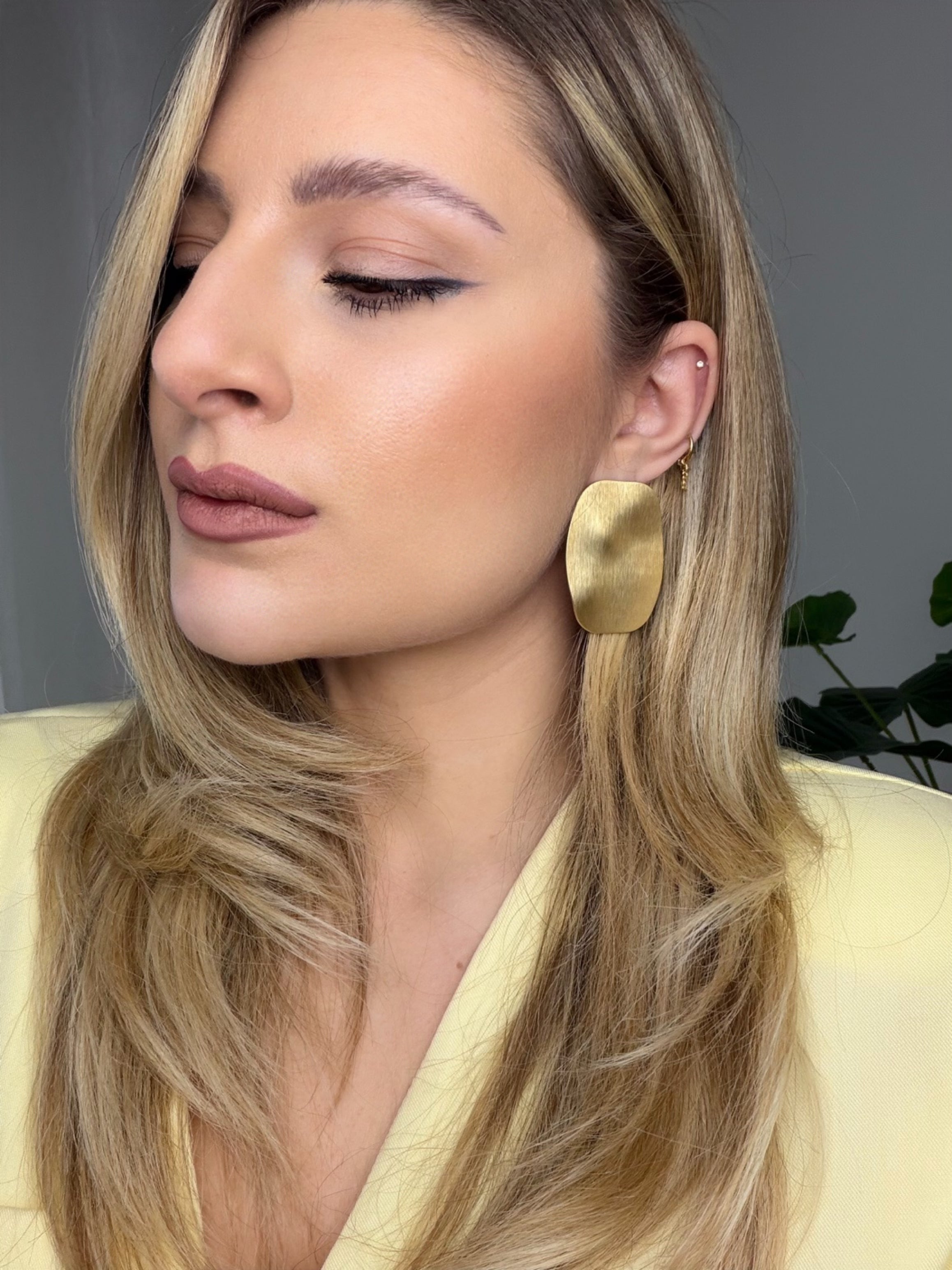 ORECCHINI QUADRATI GOLD