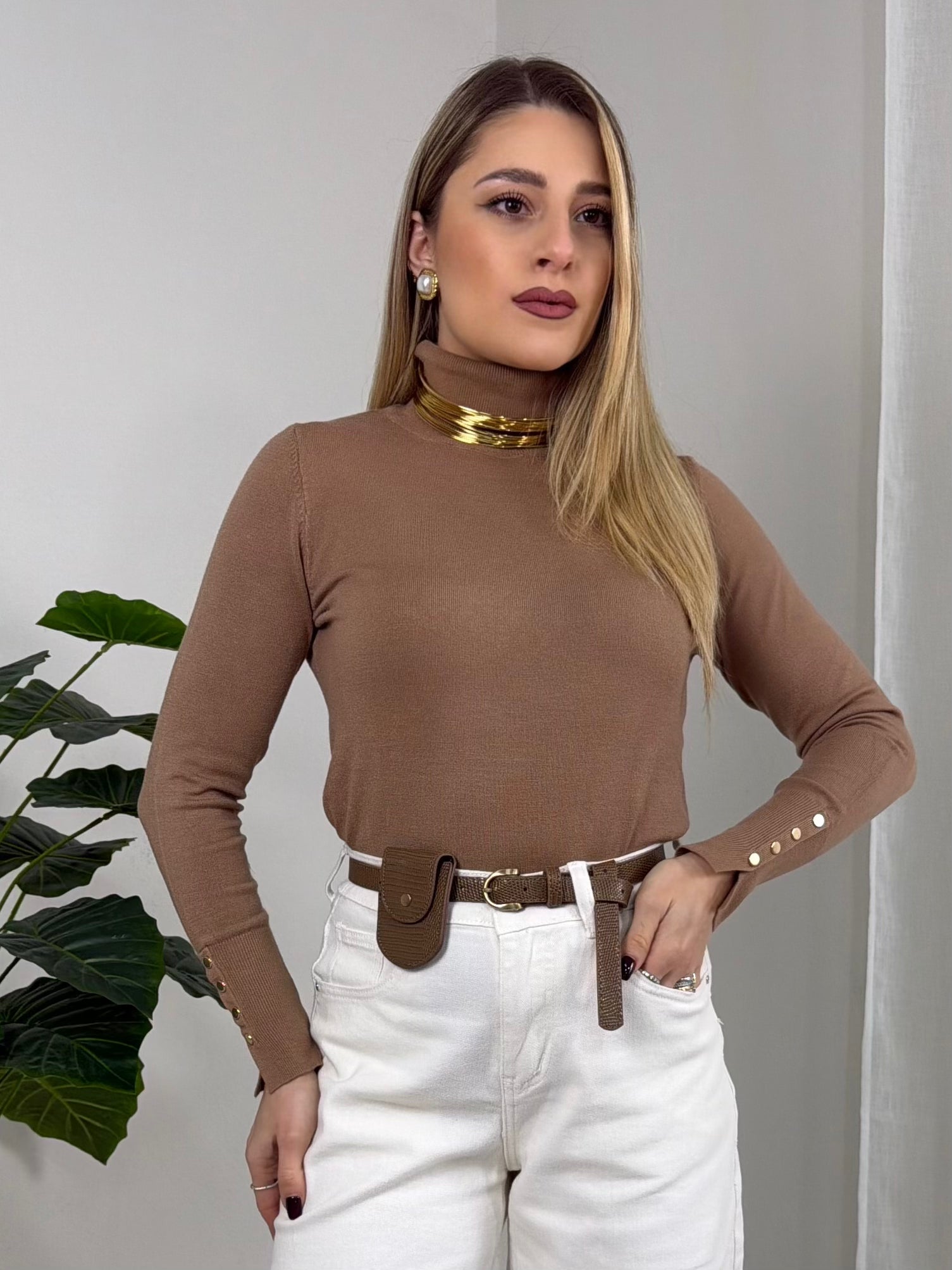 JEANS WHITE + CINTURA MARSUPIO