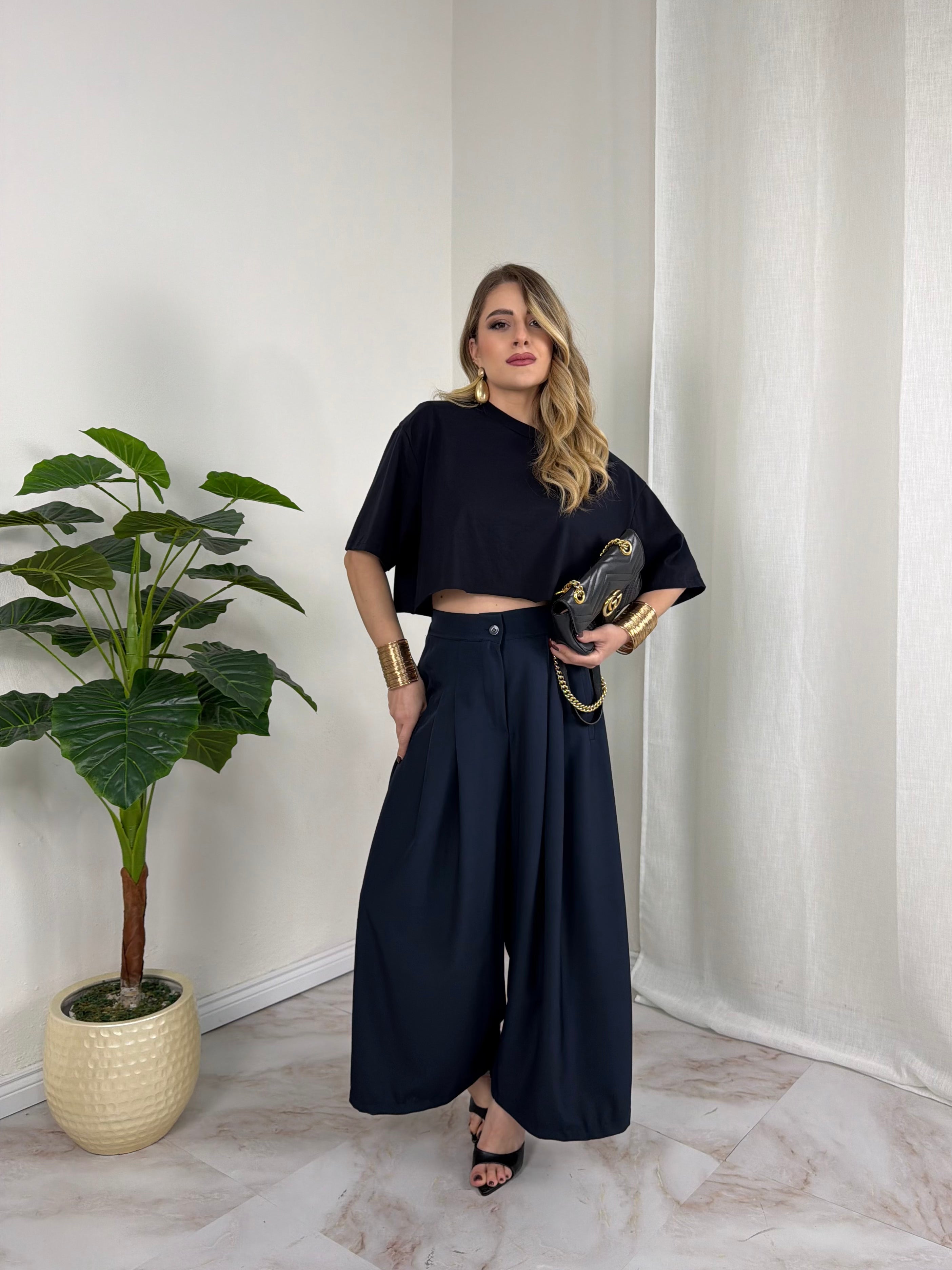 T-SHIRT CROP SPALLINA