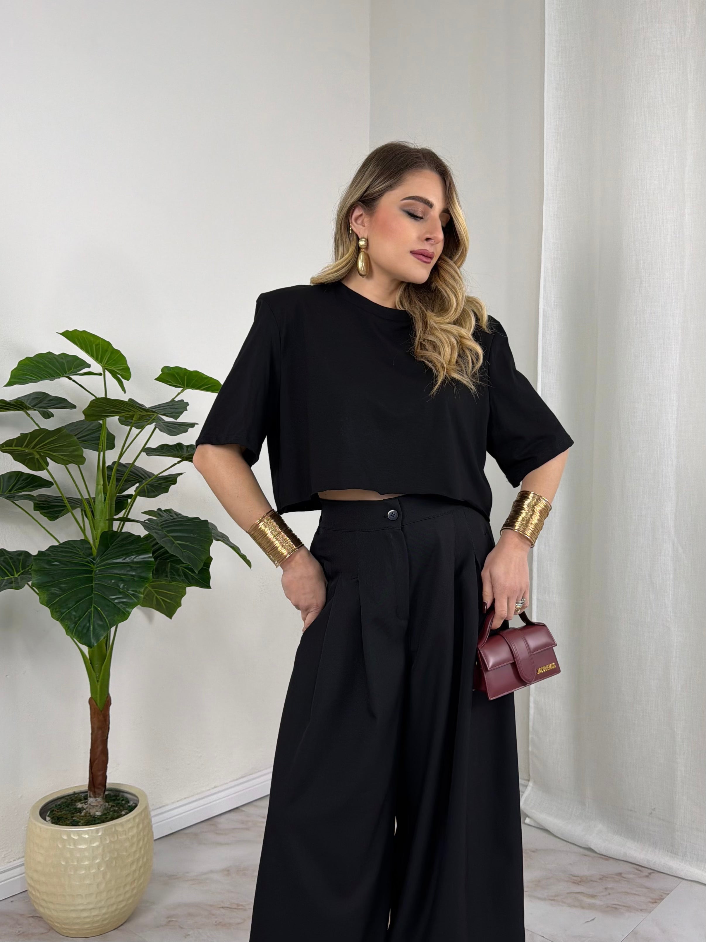 T-SHIRT CROP SPALLINA